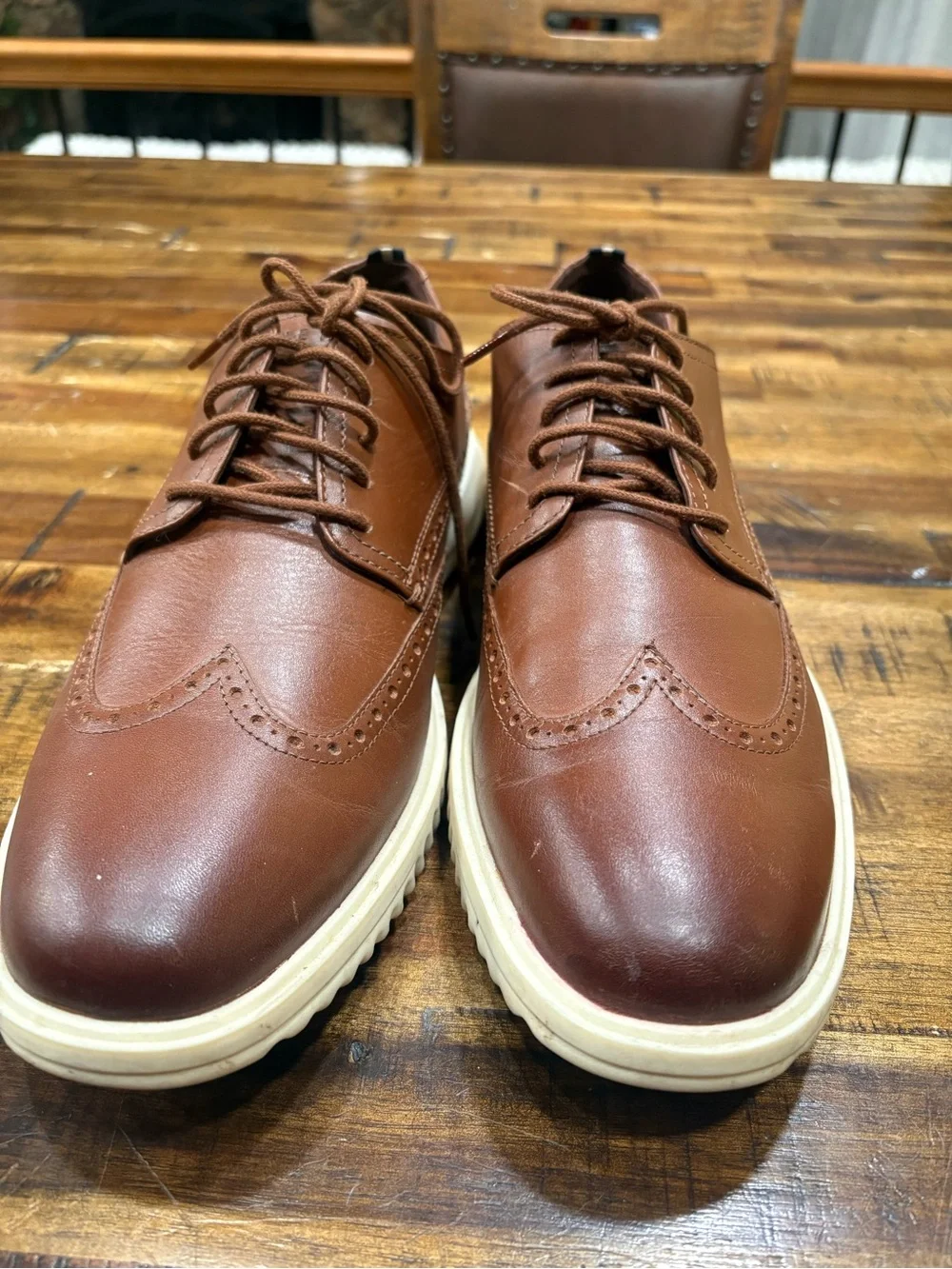 Cole Haan Grand Men’s Brown Leather Wingtip Oxford